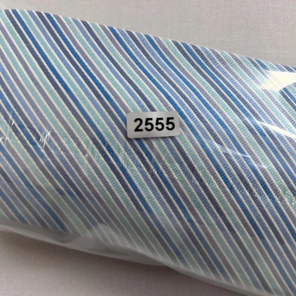 Banana Republic Necktie Mens Blue Striped 100% Silk Cotton Blend Made in Italy